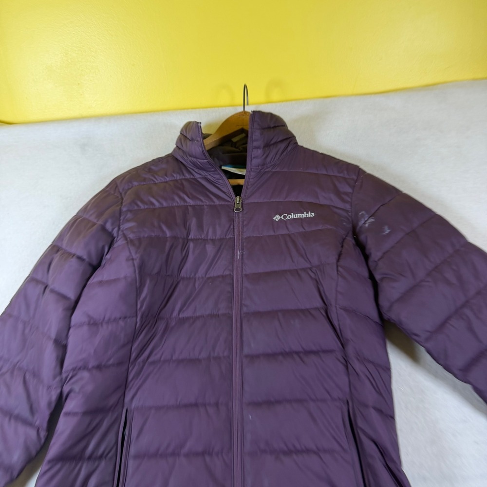 Columbia Womens Puffer Jacket‎ Purple Full Zip Quilted Insulated Coat XS 7452